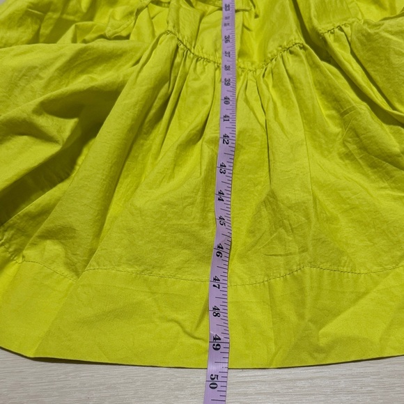Free Assembly Yellow Midi Tiered V Neck Dress with Cap Sleeves - Picture 7 of 8